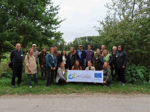 Stakeholder-Exkursion im ALFAwetlands Living Lab im belgischen Dijle-Tal. Foto: Amélie Tagu