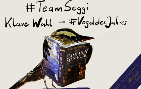 #TeamSeggi für den Seggenrohrsänger als Vogel des Jahres 2021 (Bild: S. Meier)