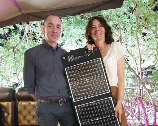 Amateur photographer Mariya Gritsina and employee at the Research Institute of Zoology received the mobile solar panel as a prize.