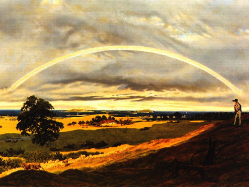 Caspar David Friedrich - Landschaft mit Regenbogen (1809)