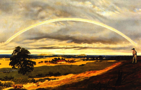 Caspar David Friedrich - Landschaft mit Regenbogen (1809)