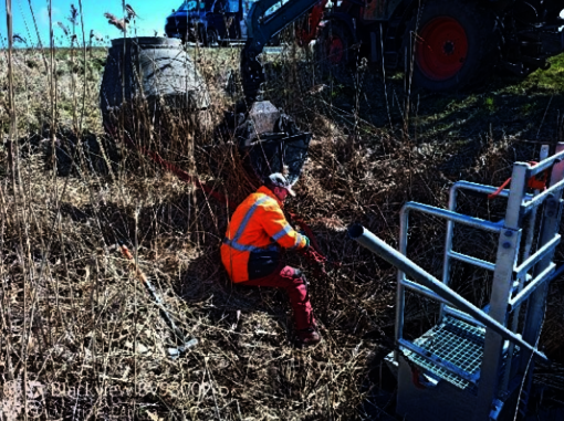 Teststau auf Polder Heiliggeisthof (Foto: WBV Ryck-Ziese)