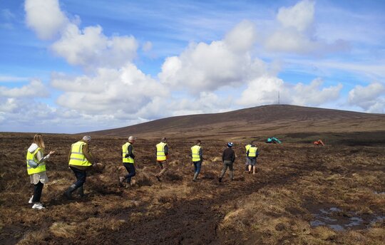 Restaurierung eines Moores der Wicklow Mountains in Irland (Foto: J. Peters)