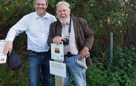 Rolf Seelige-Steinhoff und Michael Succow auf der Halbinsel Melow