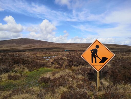 Restaurierung eines Moores der Wicklow Mountains in Irland (Foto: J. Peters)