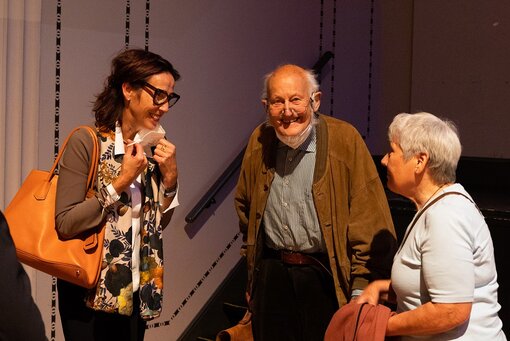 Stiftungsratsvorsitzende Kathrin Succow mit Ernst und Monika Pries. (c) J. Lessmann