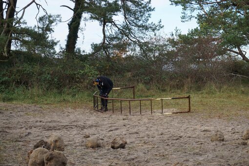 Auf Arbeitssicherheit wurde beim Spielplatzabbau geachtet.