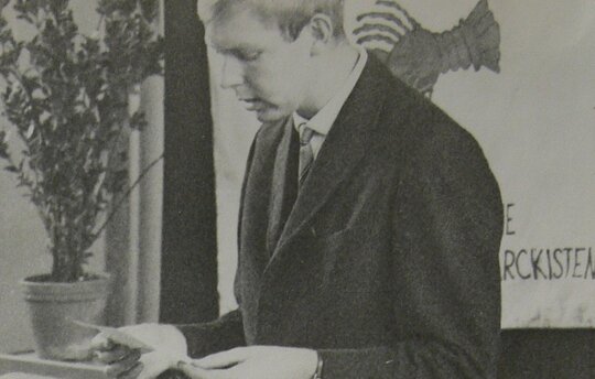 Michael Succow als Zirkelsekretär beim 10jährigen Jubiläum des Lamarckzirkels 1963