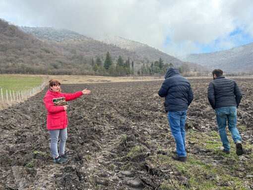 Visit of the pumpkin seed oil production site in the Village Argokhi (Three Alazani Rivers Biosphere Reserve). (c) Nika Malazonia