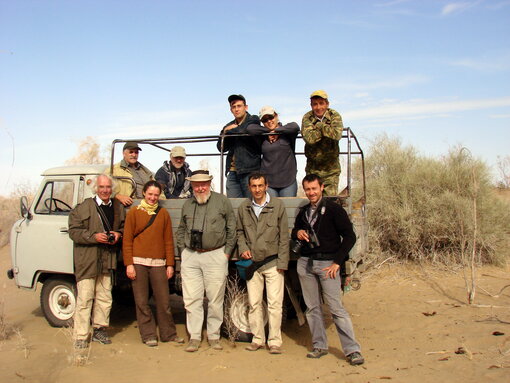 Auf großer Fahrt: 2008 mit der Succow Stiftung in Turkmenistan (Foto: M. Succow)