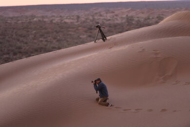 Expeditionsteilnehmer in den Wüsten Usbekistans Foto: V. Soldatov