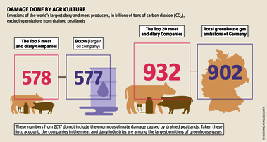 Corporations whose business is based on peatland destruction often refuse transparency when it comes to peat-related emissions. Source: Peatland atlas Böll/BUND/Succow-Stiftung