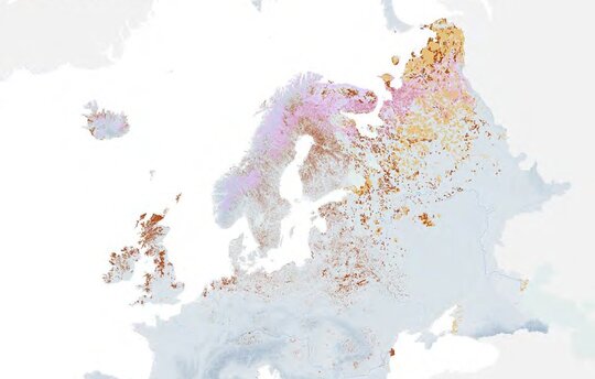 Karte der Moore Europas. Grafik: Global Peatlands Assessment 2023